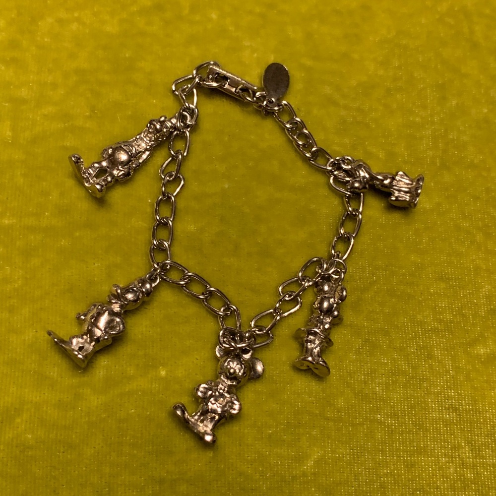 Disney Silver Character Charm Bracelet - Women Jewelry
